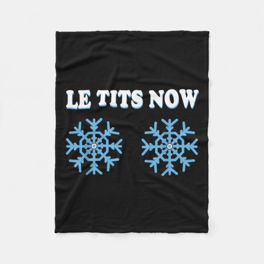 Snowflake S Adult Joke Let It Snow Funny Christmas Fleecedecke (Vorderseite)