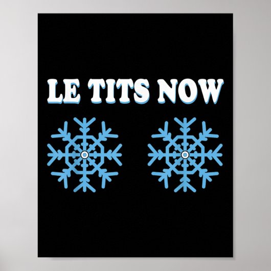 Snowflake S Adult Joke Let It Snow Funny Christmas Poster (Vorne)