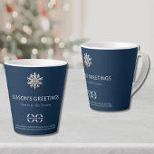 Snowflake Saison Grüße Latte Tasse mit Logo