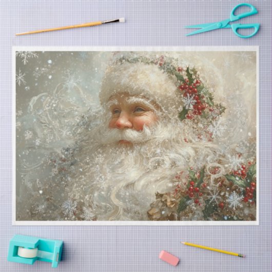 Snowflake Santa Seidenpapier (Basteln)