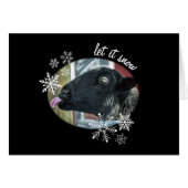 Snowflake-Schaf: Lass es schneien Weihnachtsgrußka (Vorderseite (Horizontal))