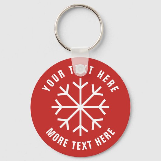 Snowflake Schlüsselanhänger Weihnachtsgeschenk Gas (Vorderseite)