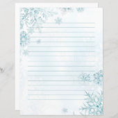 Snowflake-Schreibwaren, Winterpapiere (Vorne/Hinten)