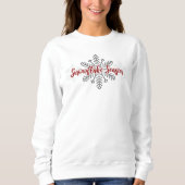 Snowflake Season Script Winter Sweatshirt (Vorderseite)