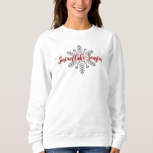 Snowflake Season Script Winter Sweatshirt (Vorderseite)