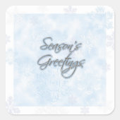 Snowflake Season's Greetings Sticker (Vorderseite)