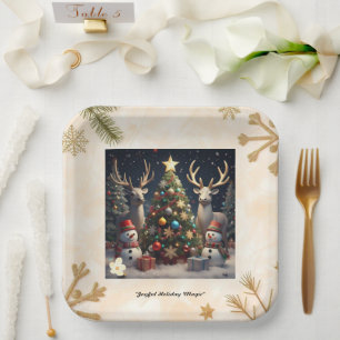 Snowflake Serenade Pappteller