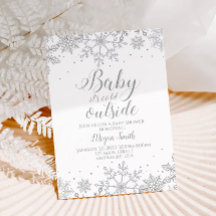 Snowflake Silver Glitzer Babydusche