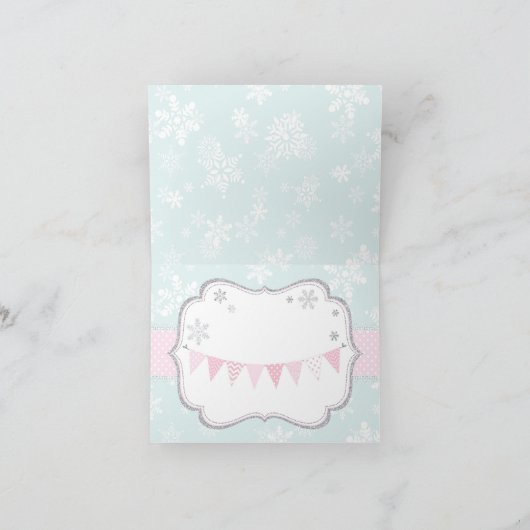 Snowflake Silver Glitzer Winter Danke (Innenseite)