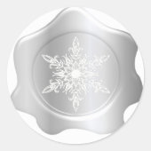 Snowflake Silver Wax Siegel Stickers (Vorderseite)