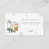 Snowflake S'more Cookie Diaper Raffle Baby Shower  Begleitkarte (Vorderseite)