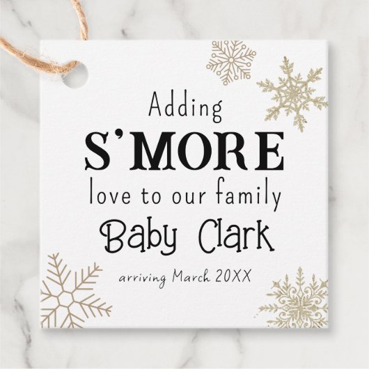 Snowflake S'more Liebe Baby Geschenkanhänger (Vorderseite)