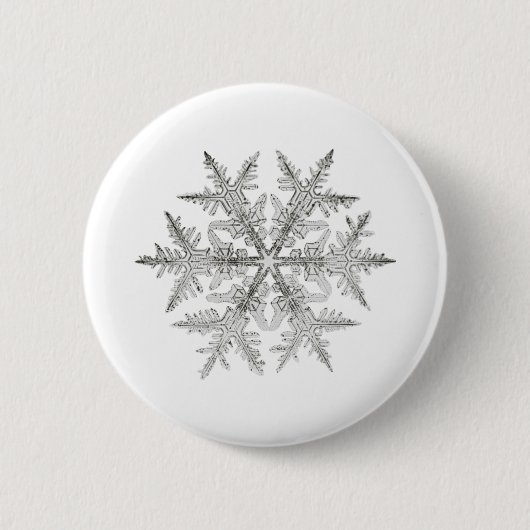 SNOWFLAKE SNOW CRYSTAL BUTTON (Vorderseite)