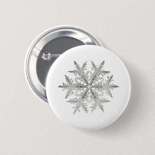 SNOWFLAKE SNOW CRYSTAL BUTTON (Vorne & Hinten)