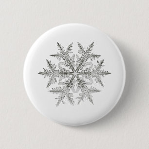 SNOWFLAKE SNOW CRYSTAL BUTTON