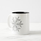 SNOWFLAKE SNOW CRYSTAL ZWEIFARBIGE TASSE (Vorderseite Links)