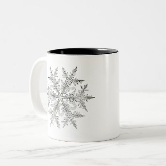 SNOWFLAKE SNOW CRYSTAL ZWEIFARBIGE TASSE (Vorderseite Links)