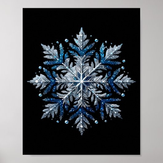 Snowflake Snow Merry Christmas Xmas Family Pajamas Poster (Vorne)
