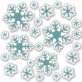 Snowflake Snow Winter Holidays Sticker Pack (Vorderseite)