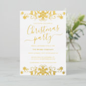 Snowflake Snowboard Weißes Weihnachtsfest im Unter Folieneinladung (Stehend vorne)