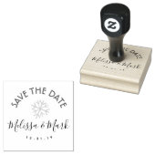 Snowflake Snowglobe Winter Save the Date Gummistempel (Stempel)