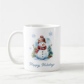 Snowflake Snowman Mug – Custom Winter Gift Kaffeetasse (Links)