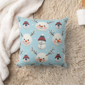 Snowflake Snowman Pillow Cushion Kissen (Decke)