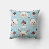 Snowflake Snowman Pillow Cushion Kissen (Rückseite)