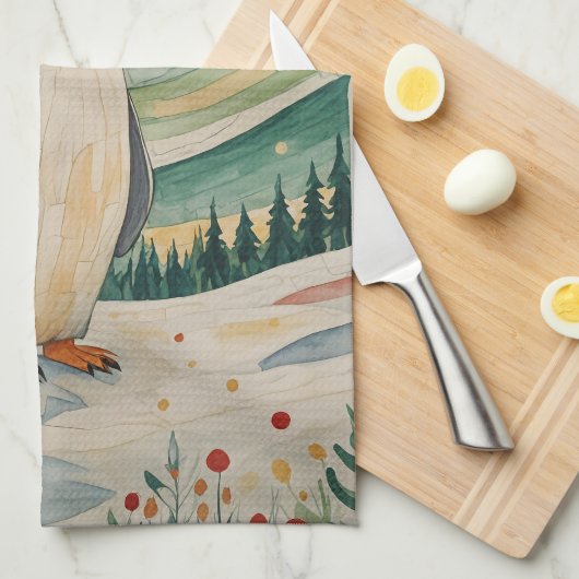 Snowflake Soirée Geschirrtuch (Viertel Falte)