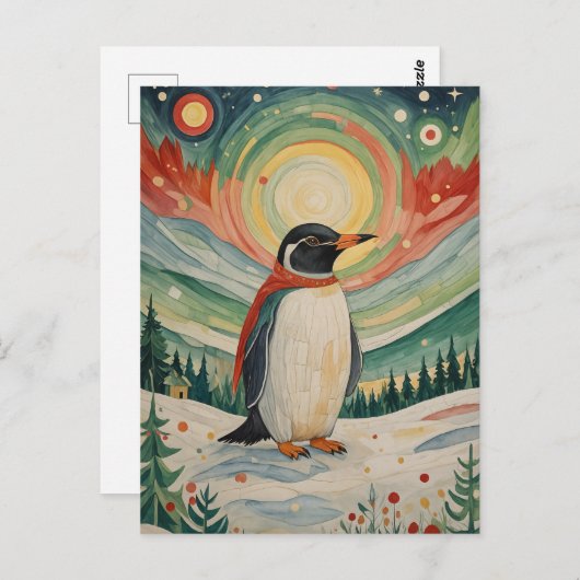 Snowflake Soirée Postkarte (Vorne/Hinten)