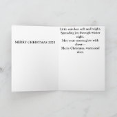 Snowflake Sparkle Baby Reindeer Karte (Innenseite)