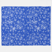 Snowflake Sparkle Nahtloses Muster Fleecedecke (Vorderseite (Horizontal))