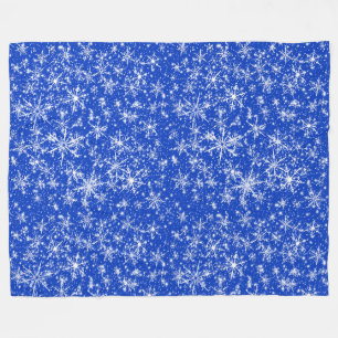 Snowflake Sparkle Nahtloses Muster Fleecedecke