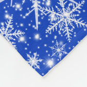 Snowflake Sparkle Nahtloses Muster Fleecedecke (Ecke)