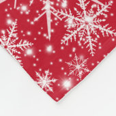 Snowflake Sparkle Nahtloses Muster Fleecedecke (Ecke)
