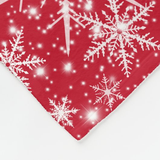 Snowflake Sparkle Nahtloses Muster Fleecedecke (Ecke)