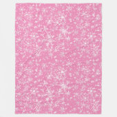 Snowflake Sparkle Nahtloses Muster Fleecedecke (Vorderseite)
