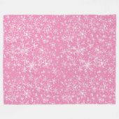 Snowflake Sparkle Nahtloses Muster Fleecedecke (Vorderseite (Horizontal))
