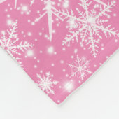 Snowflake Sparkle Nahtloses Muster Fleecedecke (Ecke)
