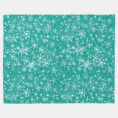 Snowflake Sparkle Nahtloses Muster Fleecedecke (Vorderseite (Horizontal))