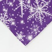 Snowflake Sparkle Nahtloses Muster Fleecedecke (Ecke)