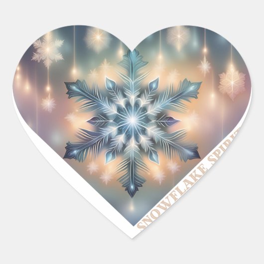Snowflake Spirit Herz-Aufkleber (Vorderseite)