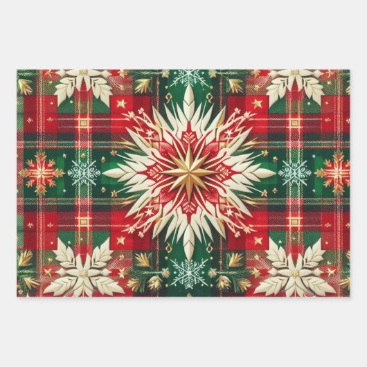 Snowflake Splendor Geschenkpapier Set (Vorderseite 3)