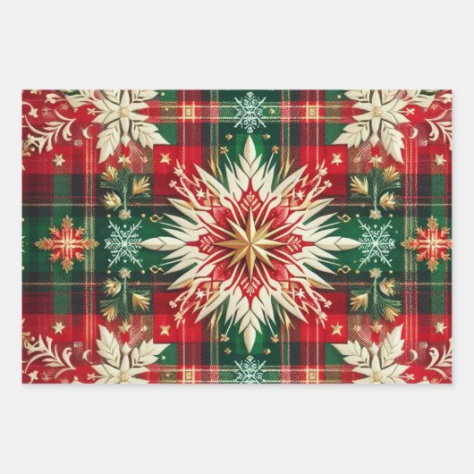 Snowflake Splendor Geschenkpapier Set (Vorderseite)