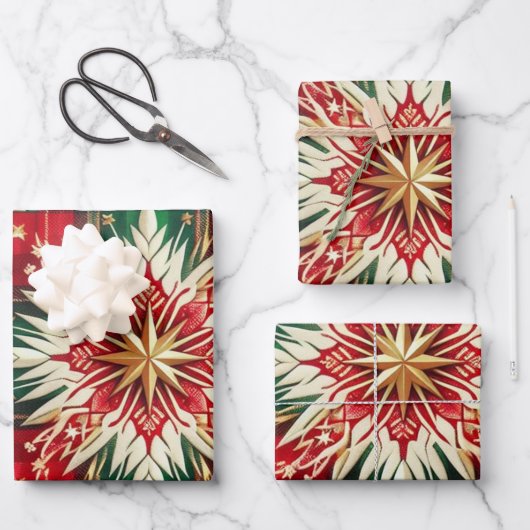 Snowflake Splendor Geschenkpapier Set (Vorderseite)