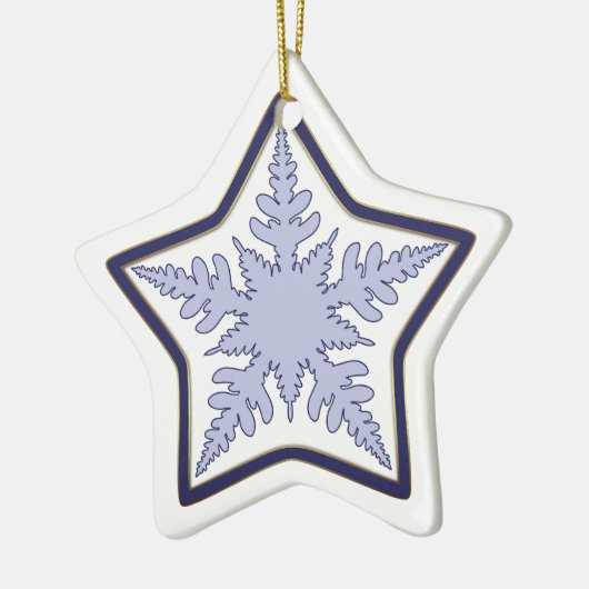 Snowflake Star Christmas Keramik Ornament (Links)