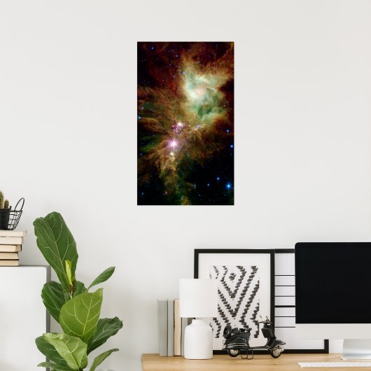 Snowflake Star Cluster Space NASA Poster (Heimbüro)