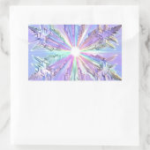 Snowflake Star Glitter Weihnachtskarte Rechteckiger Aufkleber (Tasche)