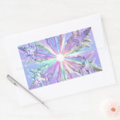 Snowflake Star Glitter Weihnachtskarte Rechteckiger Aufkleber (Umschlag)