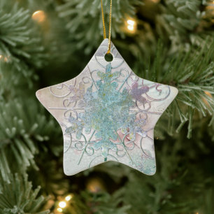Snowflake Star Holiday Ornament